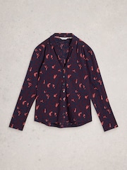 White Stuff Purple Annie Jersey Shirt - Image 5 of 6