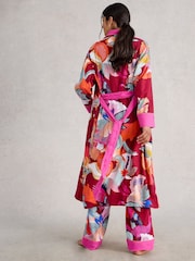 White Stuff Red Nina Woven Dressing Gown - Image 2 of 6