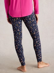 White Stuff Blue Selena Jersey Pyjamas Leggings - Image 2 of 6