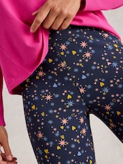 White Stuff Blue Selena Jersey Pyjamas Leggings - Image 3 of 6