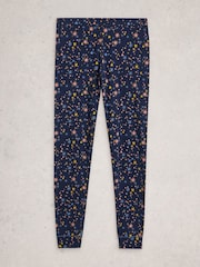 White Stuff Blue Selena Jersey Pyjamas Leggings - Image 5 of 6