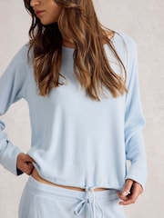 White Stuff Blue Cosy Jersey Rib Top - Image 2 of 6
