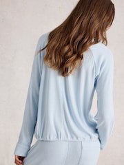 White Stuff Blue Cosy Jersey Rib Top - Image 3 of 6