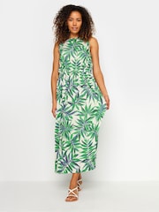 M&Co Green Tropical Leaf Print Sleeveless Dress - Image 2 of 5