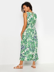 M&Co Green Tropical Leaf Print Sleeveless Dress - Image 3 of 5