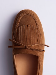 The Set Premium Comfort Suede Loafer Boat Shoes Tan Brown - Image 2 of 4