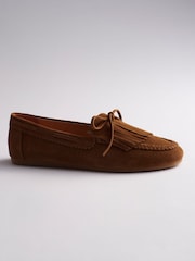 The Set Premium Comfort Suede Loafer Boat Shoes Tan Brown - Image 4 of 4