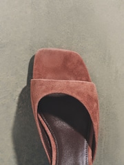 The Set Premium Suede Mule Sandals Pink - Image 3 of 7