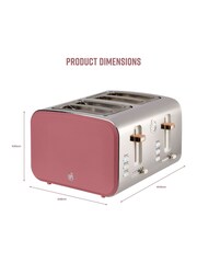 Swan Fuchsia Rose Nordic 4 Slice Toaster - Image 7 of 8