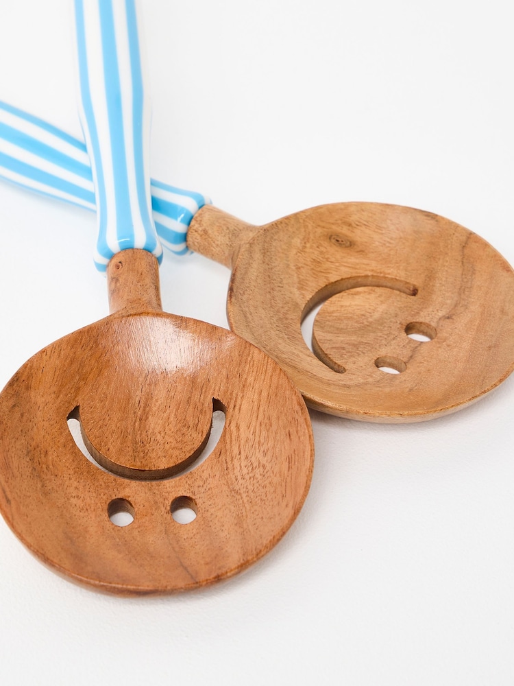 Oliver Bonas Blue Resin Swirl Salad Servers - Image 5 of 5 Oliver Bonas Blue Resin Swirl Salad Servers - Image 5 of 5