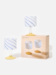 Oliver Bonas Multi Blue Swirl Gin Glasses Set of Two - Image 2 of 4