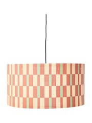 Oliver Bonas Ena Red Patterned Bamboo Pendant Lamp Shade - Slika 5 iz 5