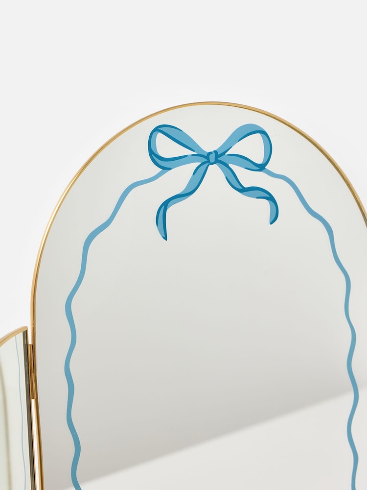 Oliver Bonas Gold Bow Triple Arch Dressing Table Mirror - Image 2 of 6