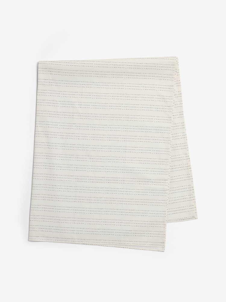 Black/White Checked Line Wipe Clean Table Cloth - Image 3 of 3 Black/White Checked Line Wipe Clean Table Cloth - Image 3 of 3