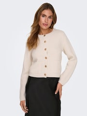 JDY Cream Loose Long Sleeve Stripe Shirt - Image 1 of 6