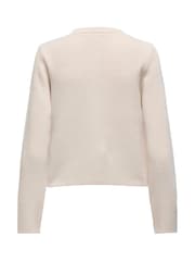 JDY Cream Loose Long Sleeve Stripe Shirt - Image 6 of 6