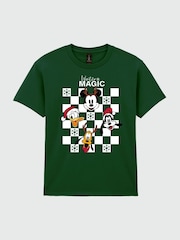 Brands In Green Disney Mickey Mouse Winter Magic Christmas T-Shirt - Image 3 of 5
