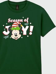 Brands In Green Disney Mickey Mouse Holly Jolly Christmas T-Shirt - Image 4 of 5