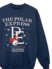 Brands In Blue Polar Express Bell Still Christmas Ring Sweat Top - Image 4 of 5