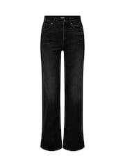Only Black High Waist Wide Leg Stretch Jeans - Image 5 of 6