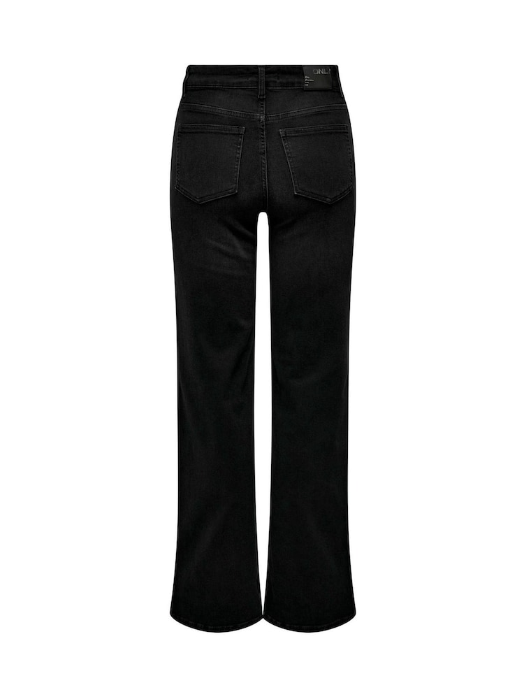 Only Black High Waist Wide Leg Stretch Jeans - Image 6 of 6