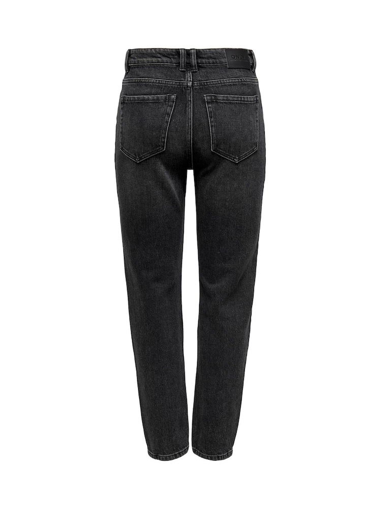 Only Black High Waist Straight Leg Jeans - Image 7 of 7 Only Black High Waist Straight Leg Jeans - Image 7 of 7