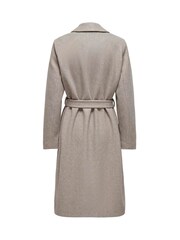 Only Natural Midi Tie Wrap Coat - Image 5 of 6