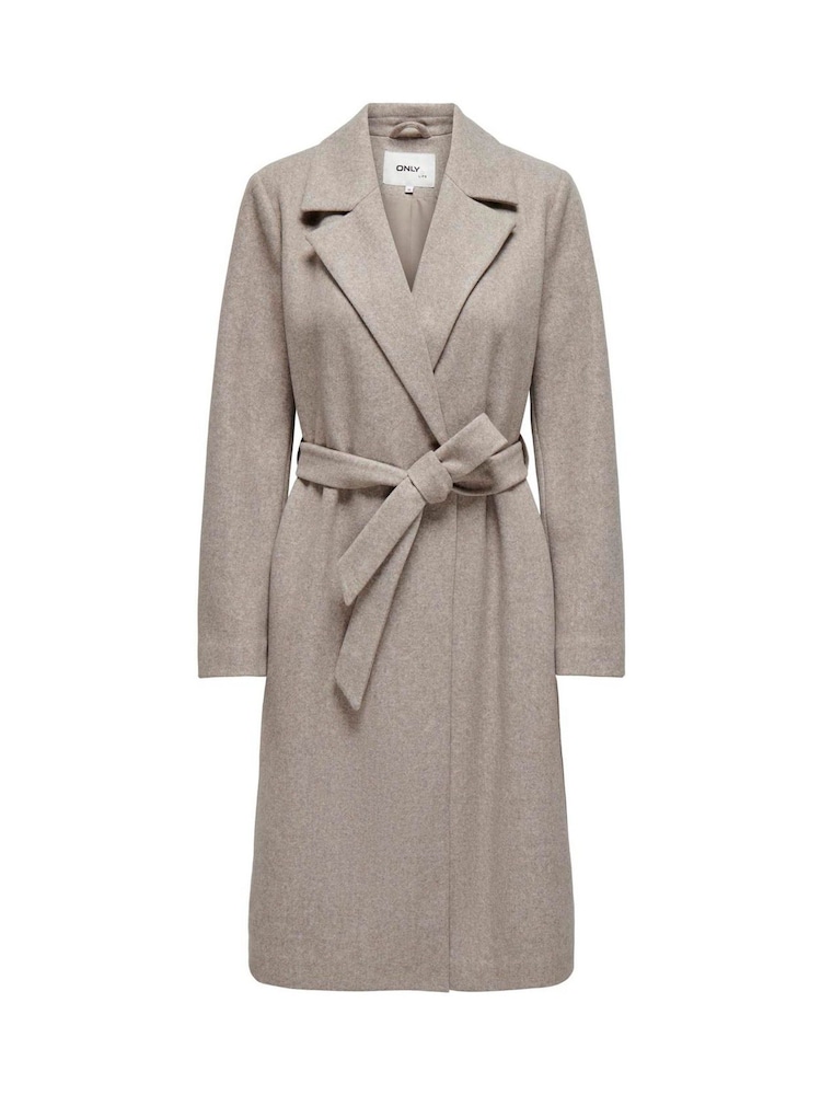Only Natural Midi Tie Wrap Coat - Image 6 of 6 Only Natural Midi Tie Wrap Coat - Image 6 of 6