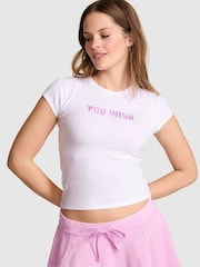 Victoria's Secret PINK White Retro T-Shirt - Image 1 of 3