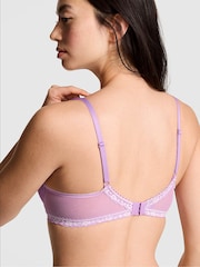 Victoria's Secret Pink Light Lilac Purple/Coconut White Push Up Valerie Lace Bra - Image 2 of 2