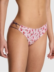 Victoria's Secret Pink Pink Tulip Floral Print Bikini Tie Detail Knickers - Image 1 of 2