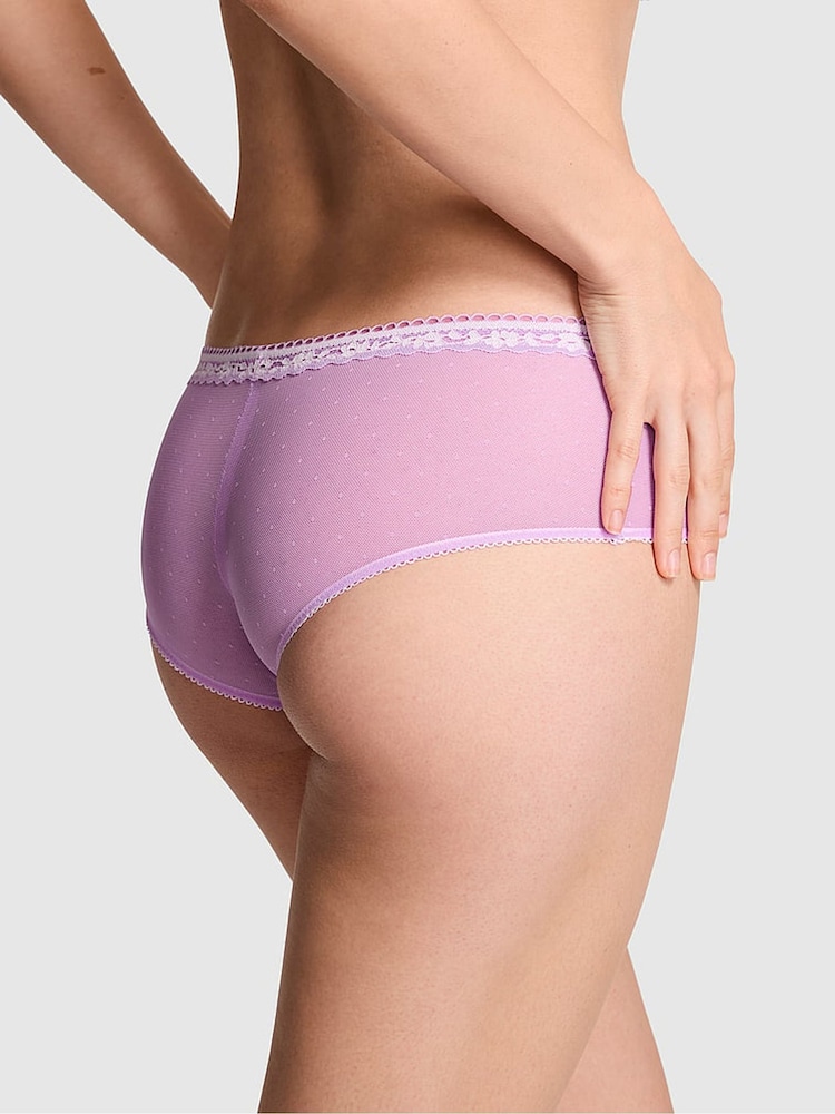Victoria's Secret Pink Light Lilac Purple Cheeky Valerie Lace Mini Scoop  Knickers - Image 2 of 2