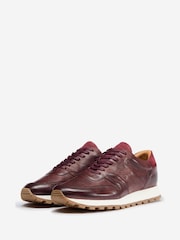 Oliver Sweeney Red Hand Finished Calf Leather Retro Trainers - Image 5 of 5