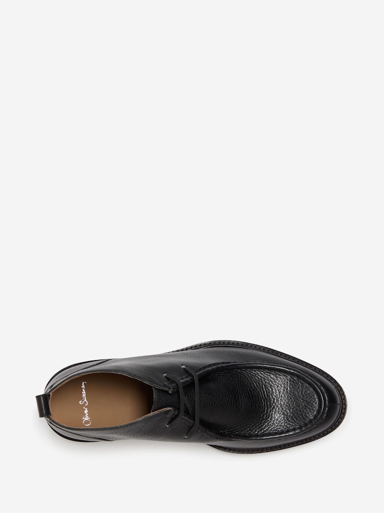 Oliver Sweeney Milled Leather Moc Toe Black Boots - Image 5 of 5 Oliver Sweeney Milled Leather Moc Toe Black Boots - Image 5 of 5