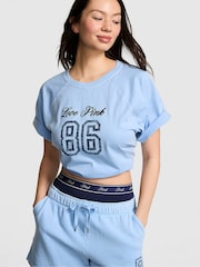 Victoria's Secret Pink Blue Dancer Cotton T-Shirt - Image 1 of 2