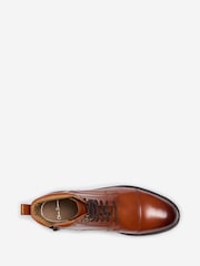 Oliver Sweeney Antiqued Leather Brogue Brown Boots - Image 4 of 5