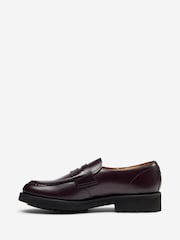 Oliver Sweeney Red Matt Calf Leather Penny Loafers - Image 2 of 5