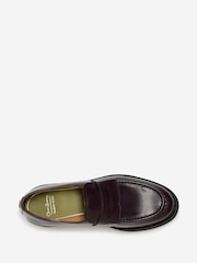 Oliver Sweeney Red Matt Calf Leather Penny Loafers - Image 4 of 5