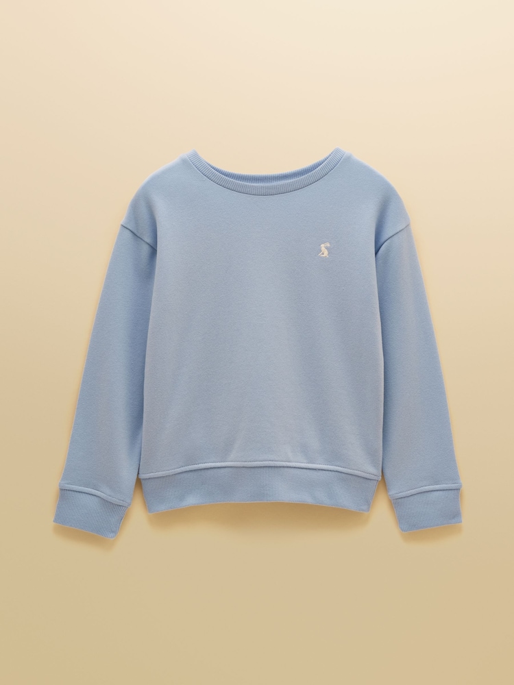 Joules Kids' Blue Crew Neck Sweatshirt And Shorts Set - Image 2 of 9