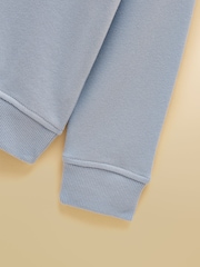 Joules Kids' Blue Crew Neck Sweatshirt And Shorts Set - Image 9 of 9