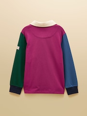 Joules Boys' Rugby Club Colourblock Long Sleeve Rugby Shirt - Image 2 of 5