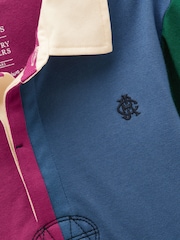 Joules Boys' Rugby Club Colourblock Long Sleeve Rugby Shirt - Image 3 of 5