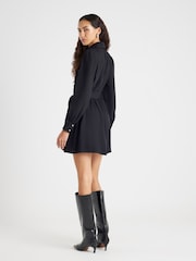 River Island Black Long Sleeve Scallop Collar Shirt Dress - Image 4 of 4