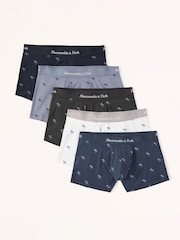 Abercrombie & Fitch Blue Trunk Boxers 5 Pack - Image 1 of 3