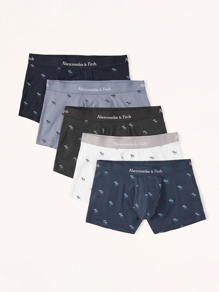 Abercrombie & Fitch Blue Trunk Boxers 5 Pack - Image 1 of 3