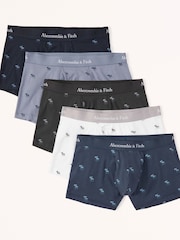 Abercrombie & Fitch Blue Trunk Boxers 5 Pack - Image 2 of 3