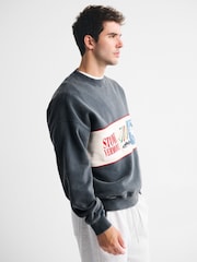 Abercrombie & Fitch Blue Ski Graphic Popover Sweatshirt - Image 5 of 8