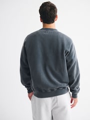 Abercrombie & Fitch Blue Ski Graphic Popover Sweatshirt - Image 6 of 8
