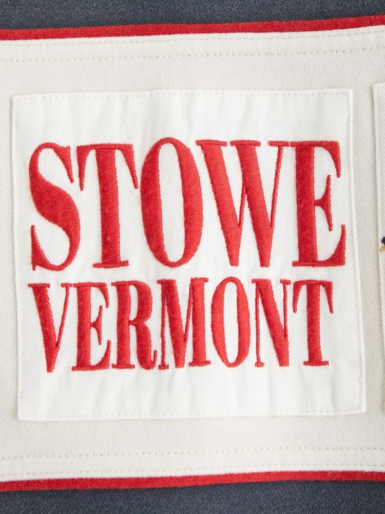 Abercrombie & Fitch Blue Ski Graphic Popover Sweatshirt - Image 8 of 8 Abercrombie & Fitch Blue Ski Graphic Popover Sweatshirt - Image 8 of 8