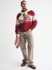 Abercrombie & Fitch Dark Green Christmas Novelty Graphic Crew Neck Sweatshirt - Image 3 of 7